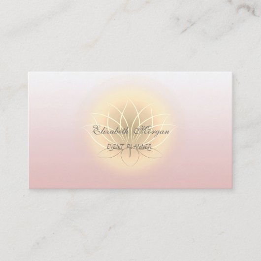 Elegant Modern stilvoll Lotus Visitenkarte (Vorderseite)