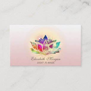 Elegant Modern Stylisch Chic Farbige Lotus Visitenkarte