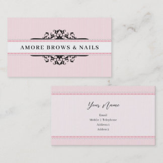 ELEGANT MODERN stylish divine vintage pink black Visitenkarte