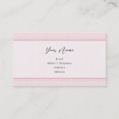 ELEGANT MODERN stylish divine vintage pink black Visitenkarte (Rückseite)