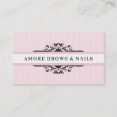 ELEGANT MODERN stylish divine vintage pink black Visitenkarte (Vorderseite)