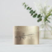 Elegant Modern Stylish Gold Confetti  Rabattkarte (Stehend Vorderseite)