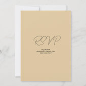 Elegant Modern Taupe Black Bridal Shower Einladung (Rückseite)