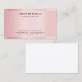 Elegant Modern Template Rose Gold Professional Visitenkarte (Vorne/Hinten)