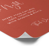 Elegant & Modern Terracotta Date night ideas sign Poster (Ecke)