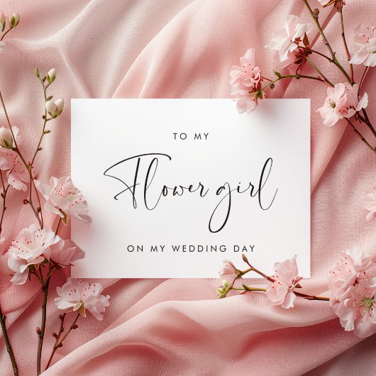 Elegant Modern To my Blume Girl Wedding Day Card Einladung
