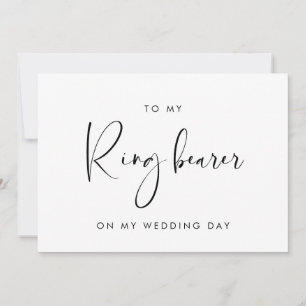 Elegant Modern To my Ring Träger Hochzeitstagskart Einladung