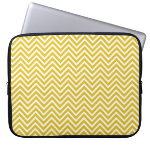 Elegant, modern, trendiger gelber Chevron Laptopschutzhülle