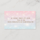 Elegant Modern Trendy Silver Bokeh, Streifen Visitenkarte (Rückseite)