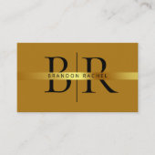Elegant Modern Two Initial Monogram Beruflich Visitenkarte (Vorderseite)