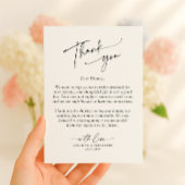 Elegant, modern typography wedding thank you dankeskarte