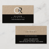 elegant, modern und stilvoll beruflich und schwarz visitenkarte (Vorne/Hinten)