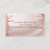 Elegant, modern und stilvoll, Glitzer Drops Visitenkarte (Rückseite)