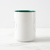 Elegant Modern Upload Business Logo Green White Zweifarbige Tasse (Mittel)