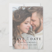 Elegant Modern Vellum Overlay 2 Foto Wedding Save The Date (Vorderseite)