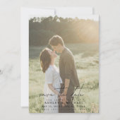 Elegant Modern Vellum Overlay 2 Foto Wedding Save The Date (Vorderseite)