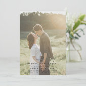 Elegant Modern Vellum Overlay 2 Foto Wedding Save The Date (Stehend Vorderseite)