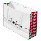 Elegant Modern Vielen Dank Business Purchase Red Große Geschenktüte (Vorderseite Schrägansicht)