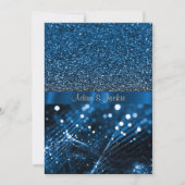 ELEGANT & MODERN WEDD SPLIT ROYAL blue Einladung (Vorderseite)