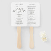 Elegant Modern Wedding Ceremony Program Fächer (Vorne und Hinten)