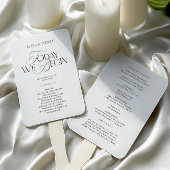 Elegant Modern Wedding Ceremony Program  Fächer