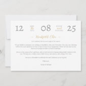 Elegant Modern Wedding Christmas Tree Save The Date (Rückseite)