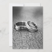 ELEGANT & MODERN WeDDing Einladung schwarz Weiß (Rückseite)