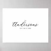 Elegant Modern Wedding Guest Signature Poster (Vorne)