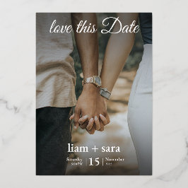 Elegant Modern Wedding Invitation – Double-Sided C Folieneinladung