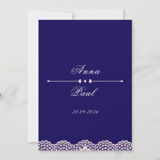Elegant Modern Wedding Invite Einladung (Vorderseite)