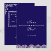 Elegant Modern Wedding Invite Einladung (Vorne/Hinten)