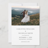 Elegant Modern Wedding Photo Save the Date (Rückseite)