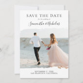 Elegant Modern Wedding Photo Save the Date (Vorderseite)