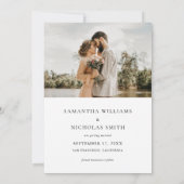 Elegant Modern Wedding Photo Save the Date (Rückseite)