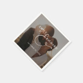 Elegant Modern Wedding Photo Serviette (Ecke)