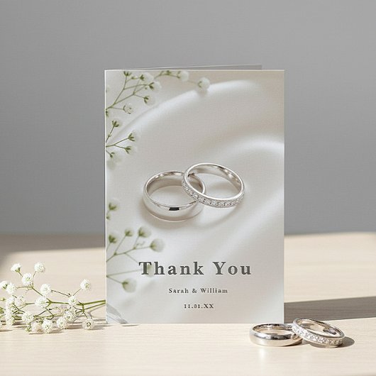 Elegant Modern Wedding Thank You Card Dankeskarte