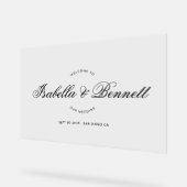 Elegant Modern Wedding Welcome Script Calligraphy Acrylschild (Winkel)