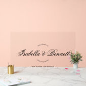 Elegant Modern Wedding Welcome Script Calligraphy Acrylschild (Hochzeit)