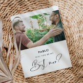 Elegant modern Werden Sie meine Trauzeuge-Fotokart Einladung