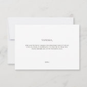Elegant Modern White Maid of Honor Proposal Card Einladung (Rückseite)