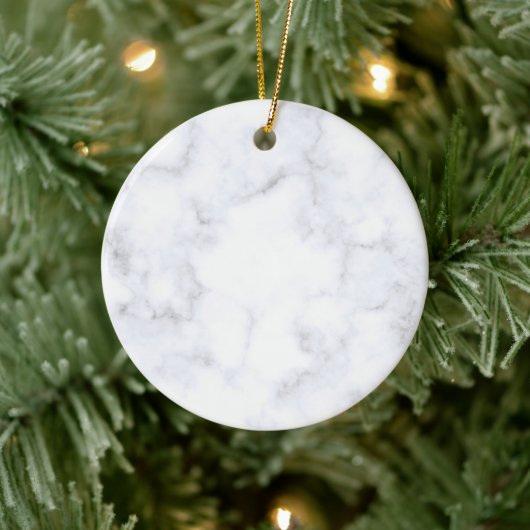 Elegant Modern White Marble Keramik Ornament (Baum)