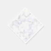 Elegant Modern White Marble Serviette (Ecke)