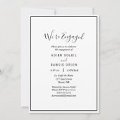 Elegant modern Wir sind Verlobte Einladung (Vorderseite)