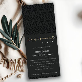 ELEGANT MODERNE ART DECO SCHWARZE GOLD SCHRIFTART  EINLADUNG