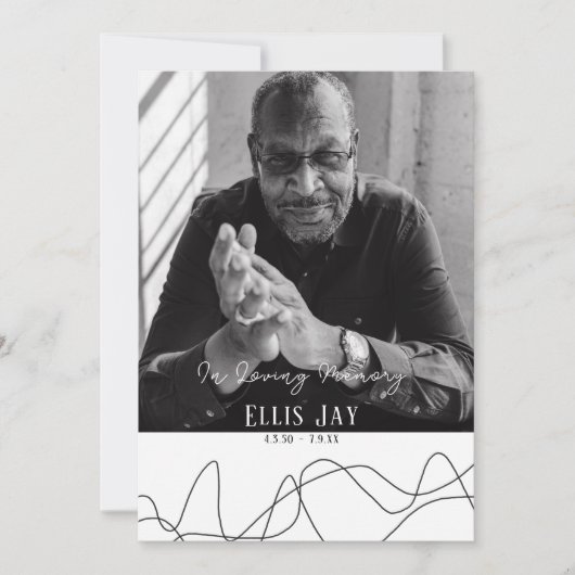 elegant | Moderne Beerdigung | Einladung (Vorderseite)