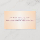 Elegant Moderne Berufliche Glitterie Lashes Visitenkarte (Rückseite)