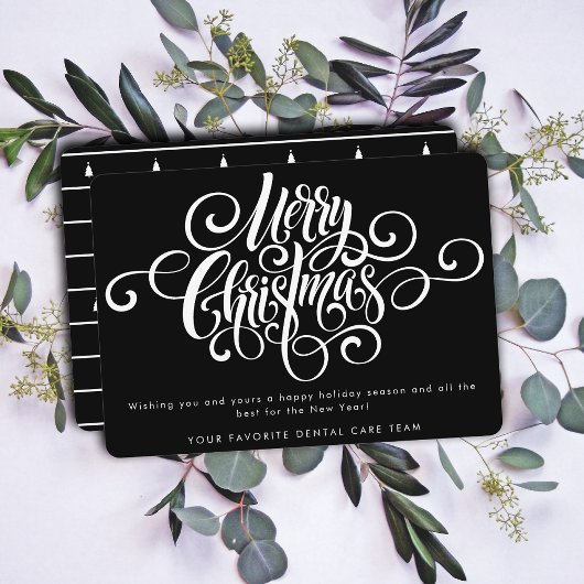 Elegant Moderne Berufliche Weihnachtsschrift Feiertagskarte