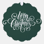 Elegant Moderne Berufliche Weihnachtsschrift Ornament Karte (Vorderseite)