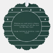 Elegant Moderne Berufliche Weihnachtsschrift Ornament Karte (Rückseite)