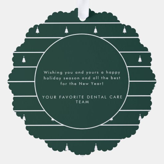 Elegant Moderne Berufliche Weihnachtsschrift Ornament Karte (Rückseite)